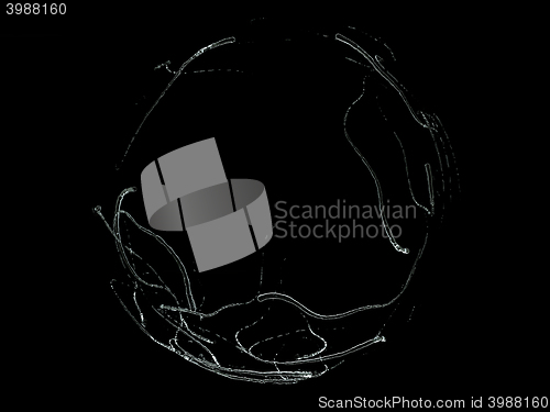 Image of Dark liquid drops mixing and formation isolated