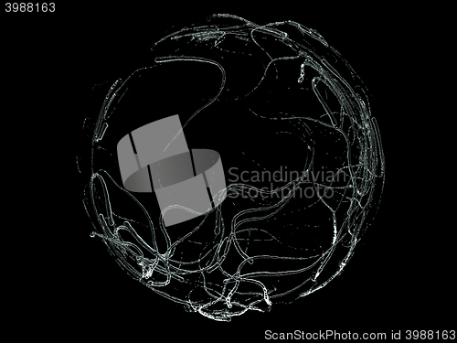 Image of Dark fluid flow drops mixing and formation isolated