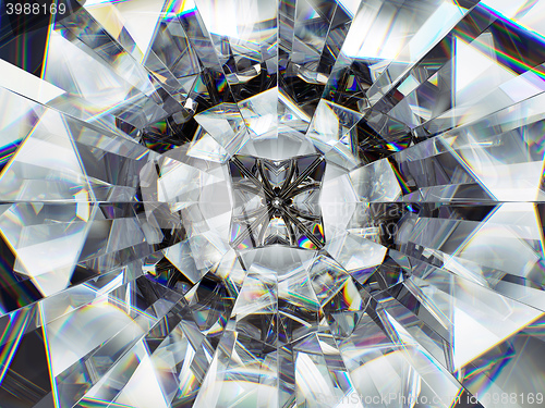 Image of diamond structure extreme closeup