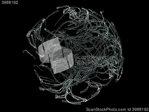 Image of Fluid flowing drops mixing and formation isolated