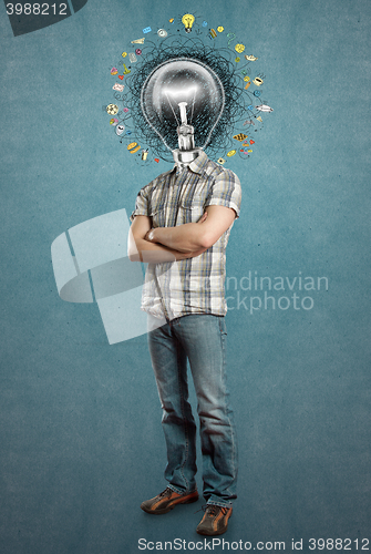 Image of lamp head man have got an idea