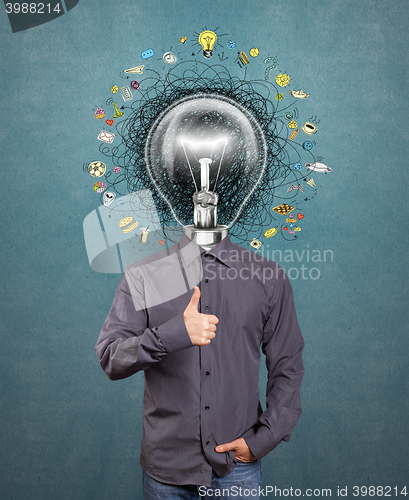 Image of lamp head man have got an idea