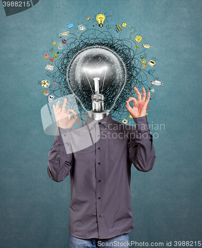 Image of lamp head man have got an idea