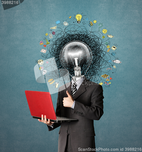 Image of lamp head man have got an idea