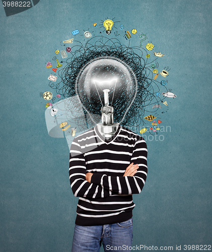 Image of lamp head man have got an idea