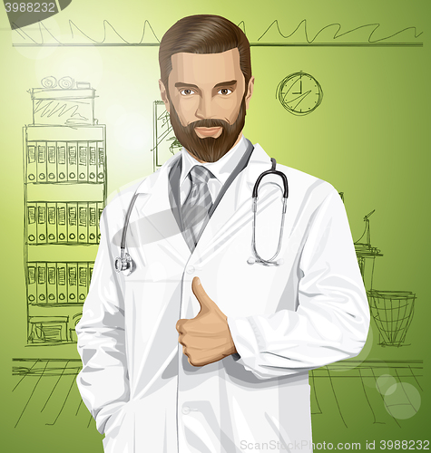 Image of Vector Doctor With Stethoscope