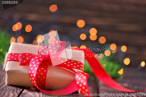 Image of presents and christmas decoration