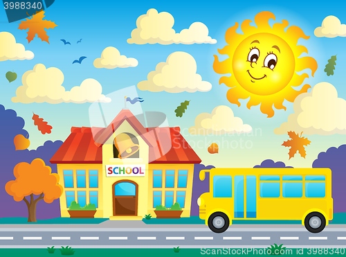 Image of School and bus theme image 3