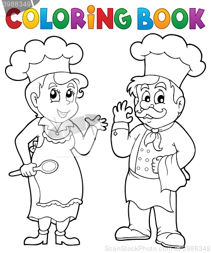 Image of Coloring book chef theme 2