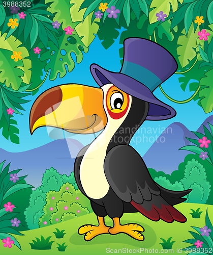 Image of Toucan with hat theme image 2