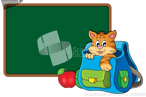 Image of Cat in schoolbag theme image 2