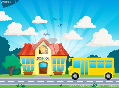 Image of School and bus theme image 2