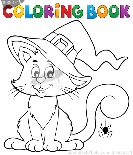 Image of Coloring book Halloween cat theme 2