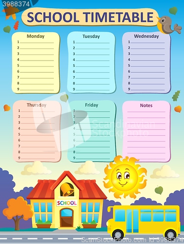Image of Weekly school timetable concept 5