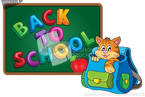 Image of Cat in schoolbag theme image 3