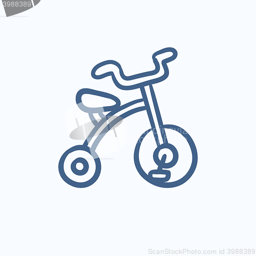 Image of Child bike sketch icon.