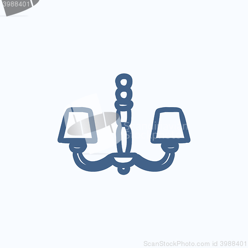 Image of Chandelier sketch icon.