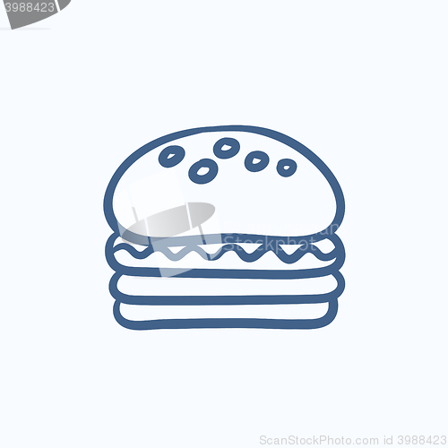Image of Hamburger sketch icon.