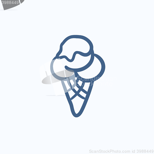 Image of Ice cream sketch icon.