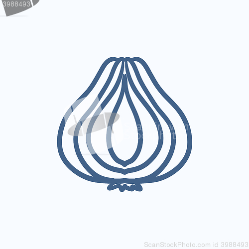 Image of Garlic sketch icon.