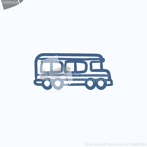 Image of School bus sketch icon.