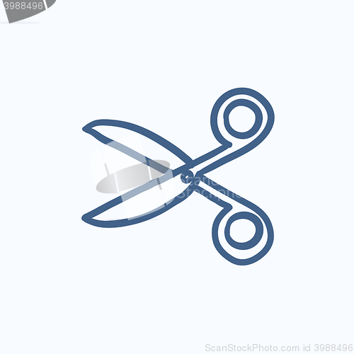 Image of Scissors sketch icon.