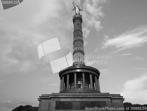 Image of Angel statue in Berlin in black and white