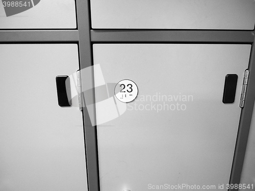 Image of Locker cabinet detail