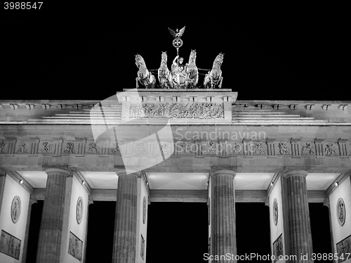 Image of Brandenburger Tor in Berlin in black and white