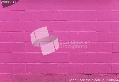 Image of Pink brick wall background