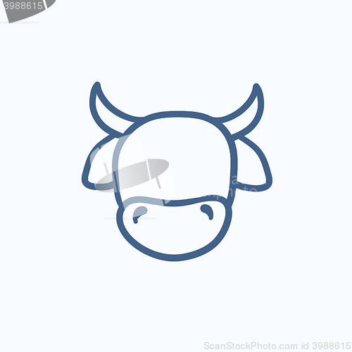 Image of Cow head sketch icon.