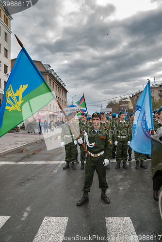 Image of Cadets of patriotic club prepare to parade