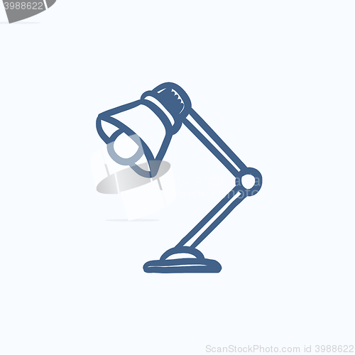 Image of Table lamp sketch icon.