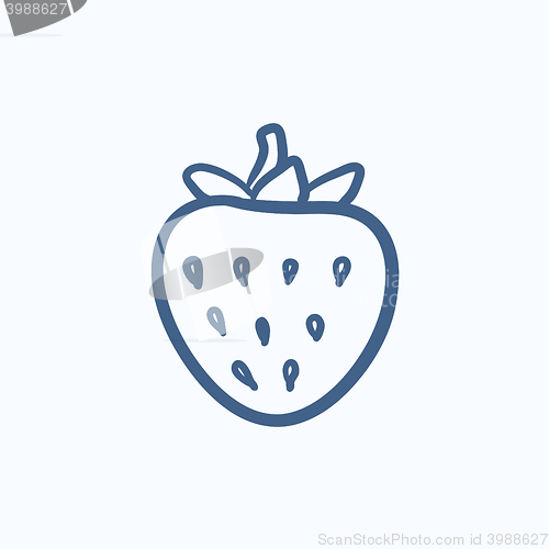 Image of Strawberry sketch icon.