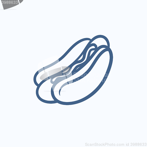 Image of Hotdog sketch icon.