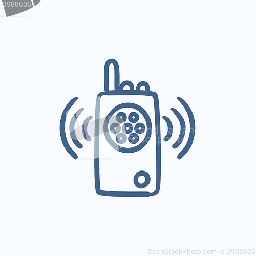 Image of Radio set sketch icon.