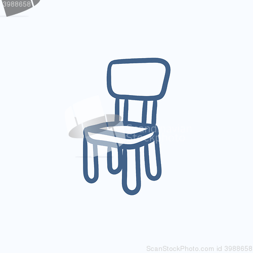 Image of Chair for children sketch icon.