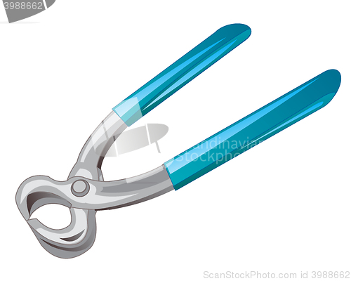 Image of Tools pincers movement on white background