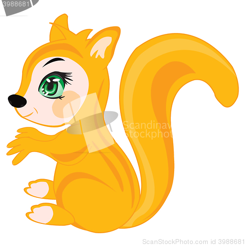 Image of Cartoon of the chipmunk on white