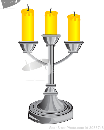 Image of Candlestick on three candles