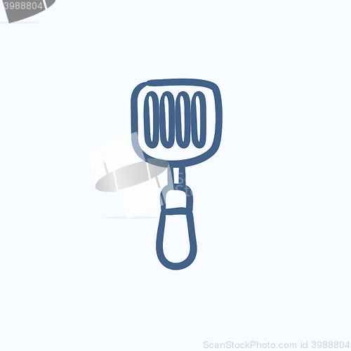 Image of Kitchen spatula sketch icon.