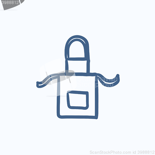Image of Kitchen apron sketch icon.