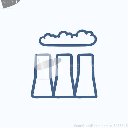 Image of Factory pipes sketch icon