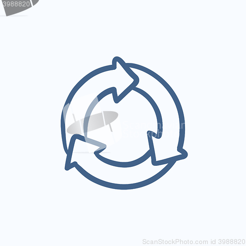 Image of Arrows circle sketch icon.