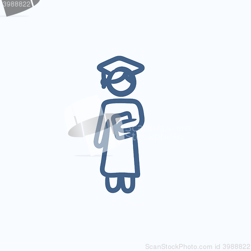 Image of Graduate sketch icon.