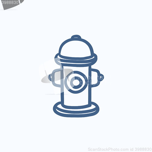 Image of Fire hydrant  sketch icon.