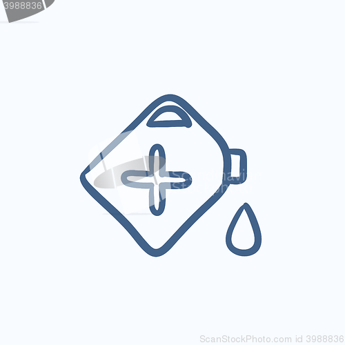 Image of Gas container sketch icon.