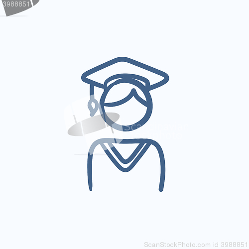Image of Graduate sketch icon.