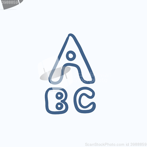 Image of Letters painted in bold sketch icon.