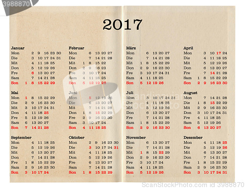 Image of Year 2017 calendar - Germany